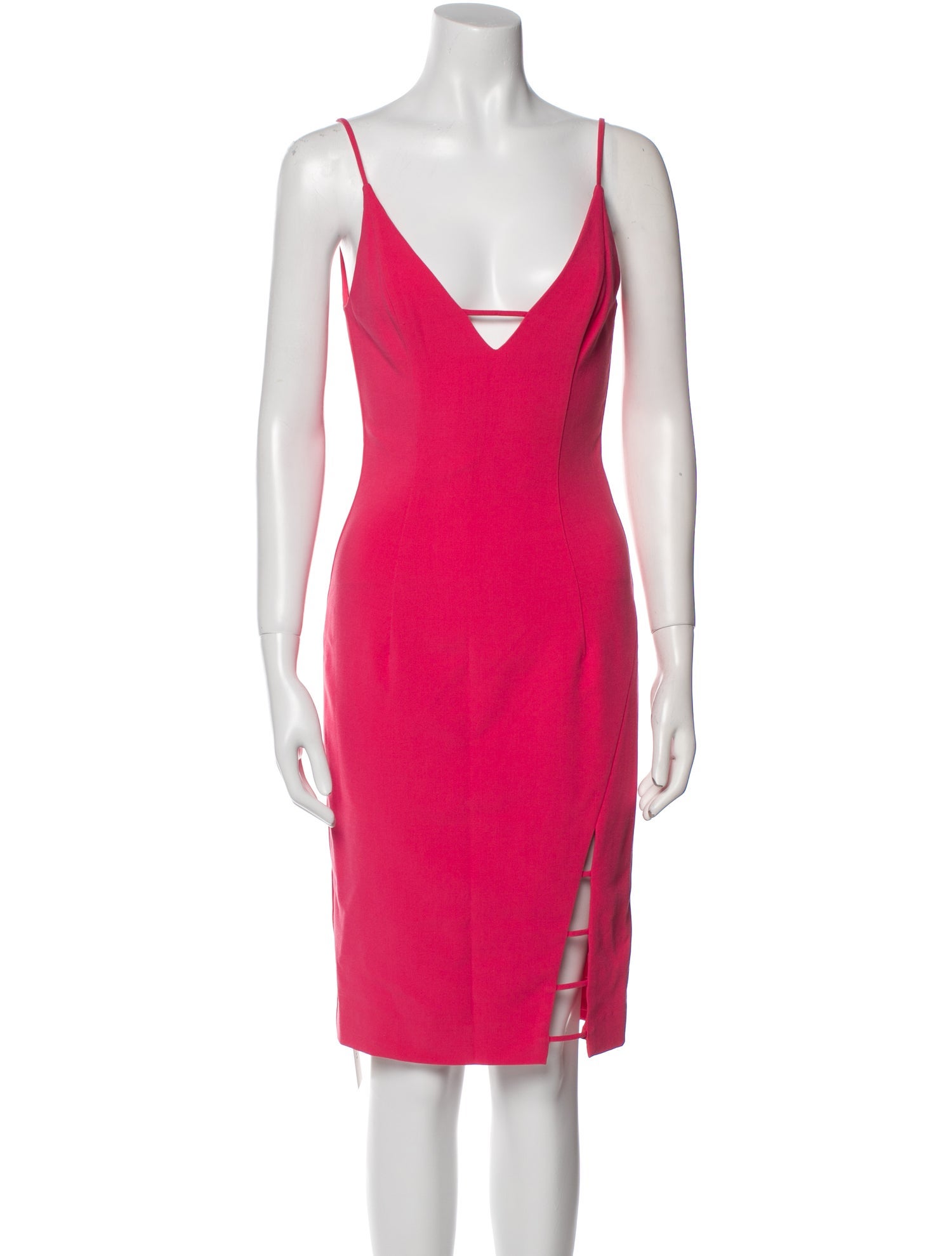 Black Halo V-Neck Knee-Length Dress