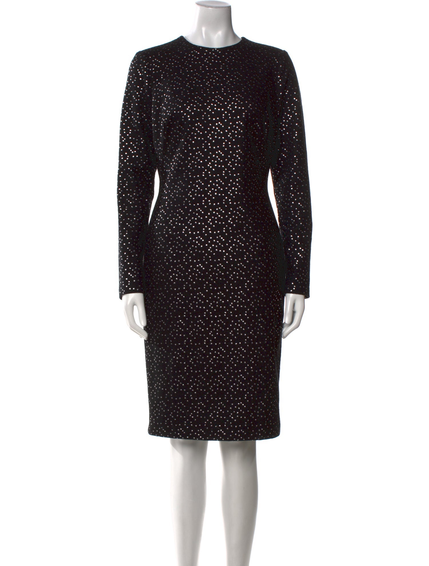 Black Halo Polka Dot Print Knee-Length Dress