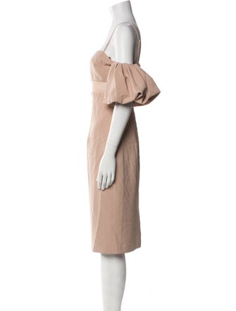 Black Halo Square Neckline Knee-Length Dress