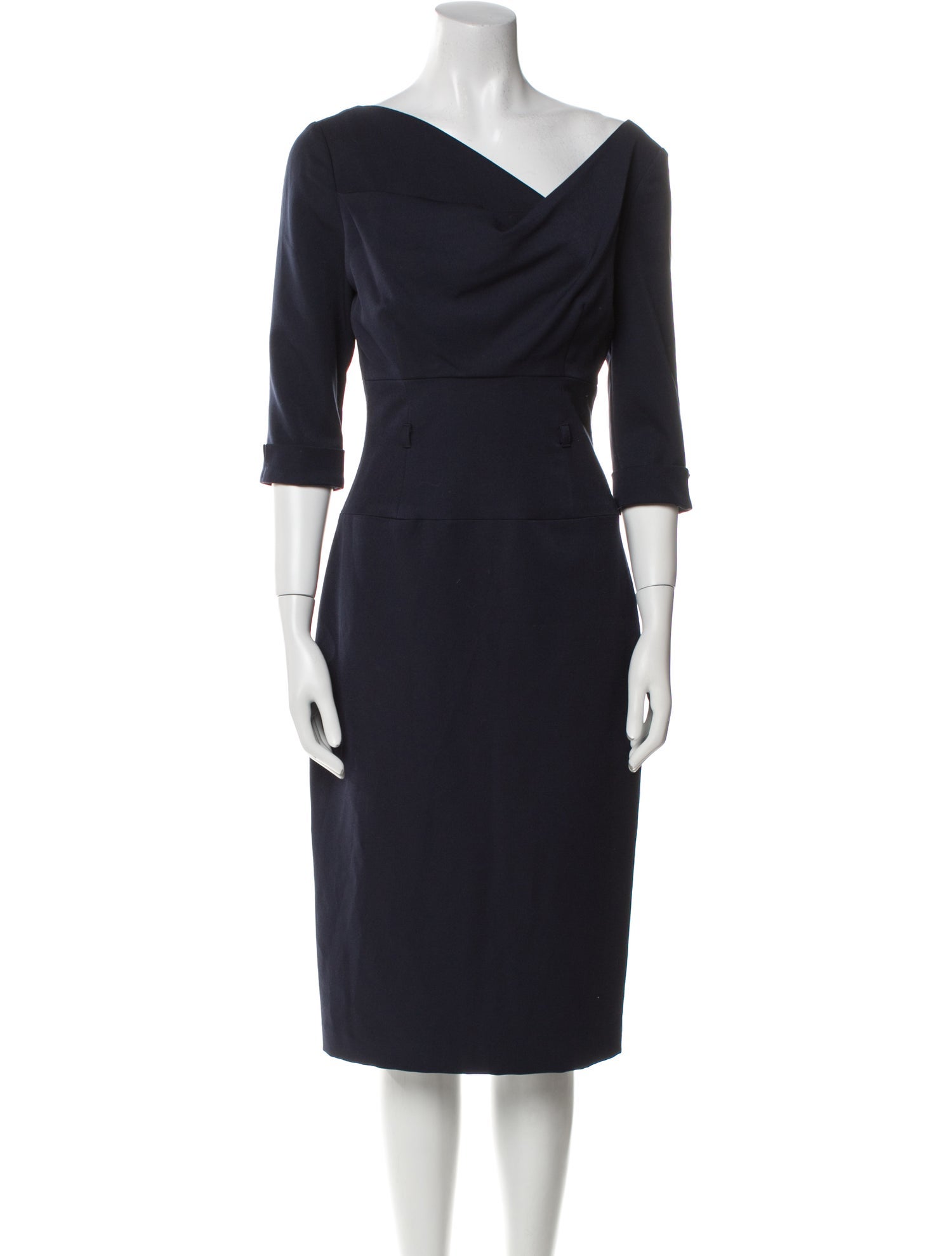 Black Halo Cowl Neck Midi Length Dress w/ Tags