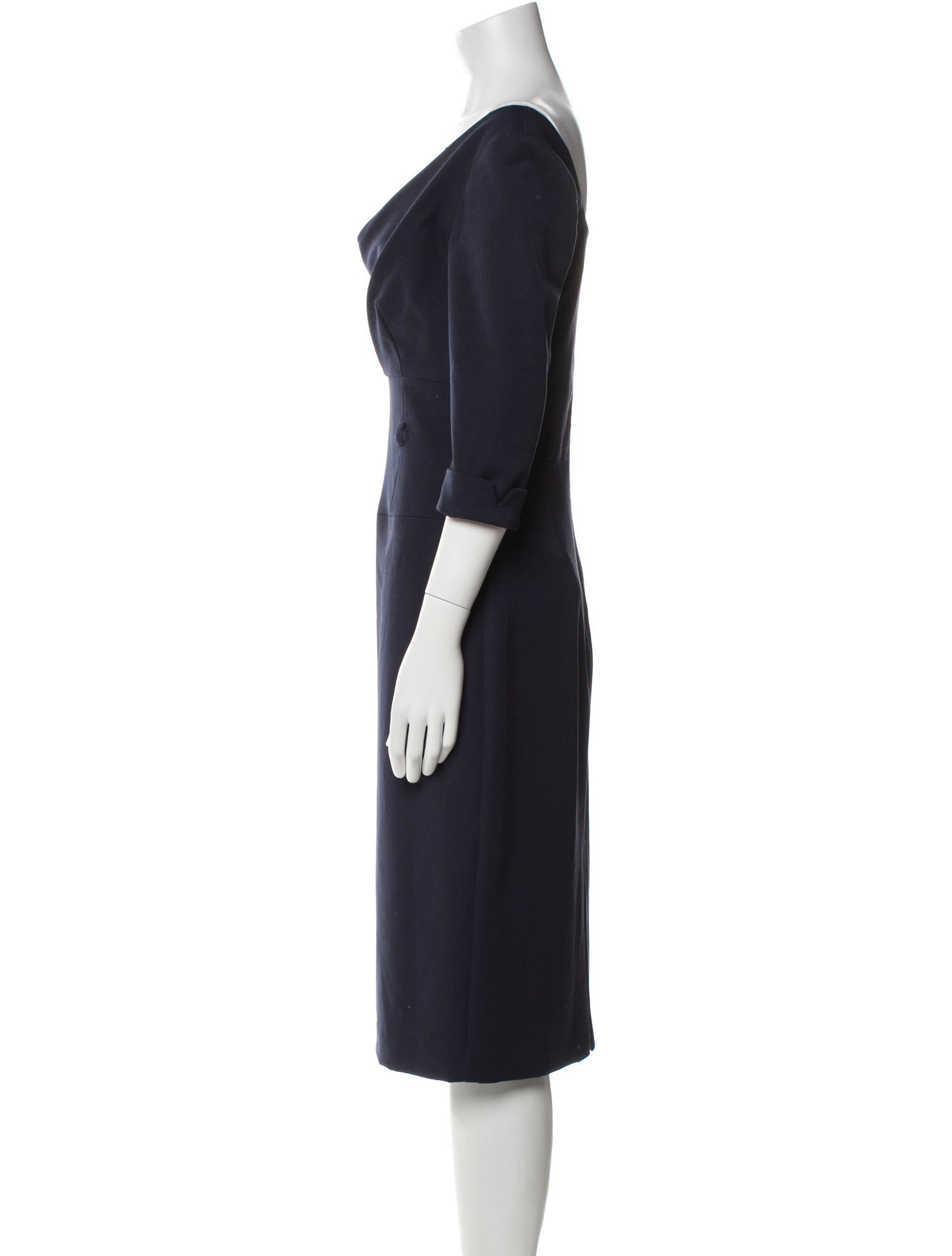 Black Halo Cowl Neck Midi Length Dress w/ Tags