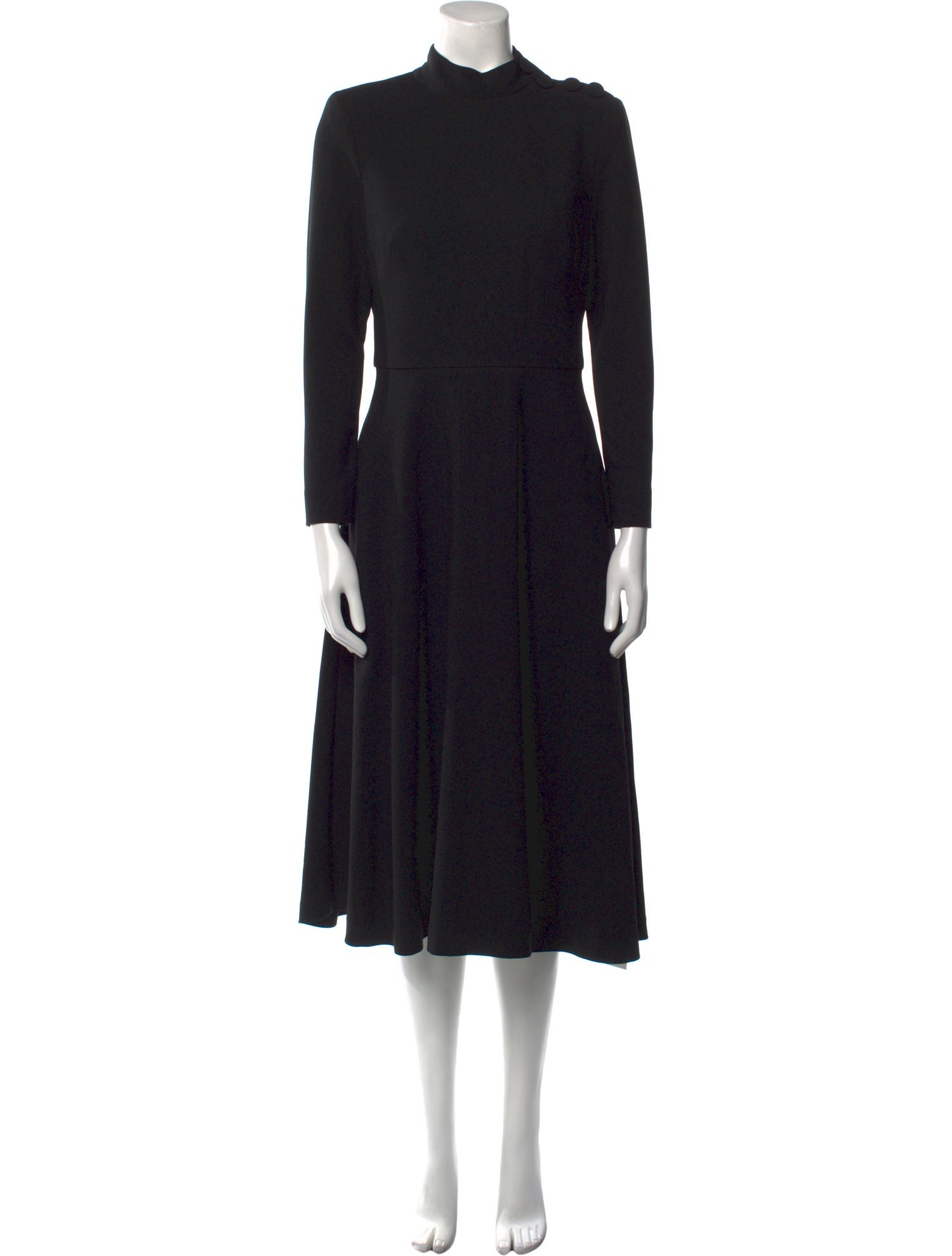 Black Halo Mock Neck Midi Length Dress
