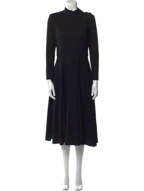Black Halo Mock Neck Midi Length Dress