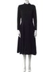 Black Halo Mock Neck Midi Length Dress
