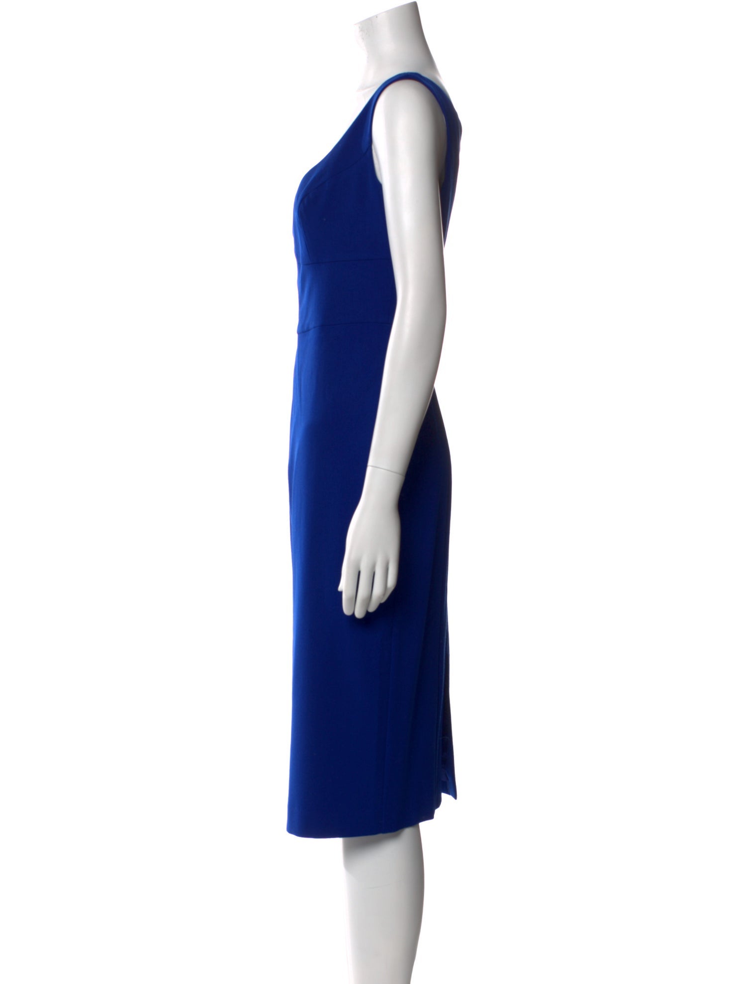 Black Halo V-Neck Midi Length Dress