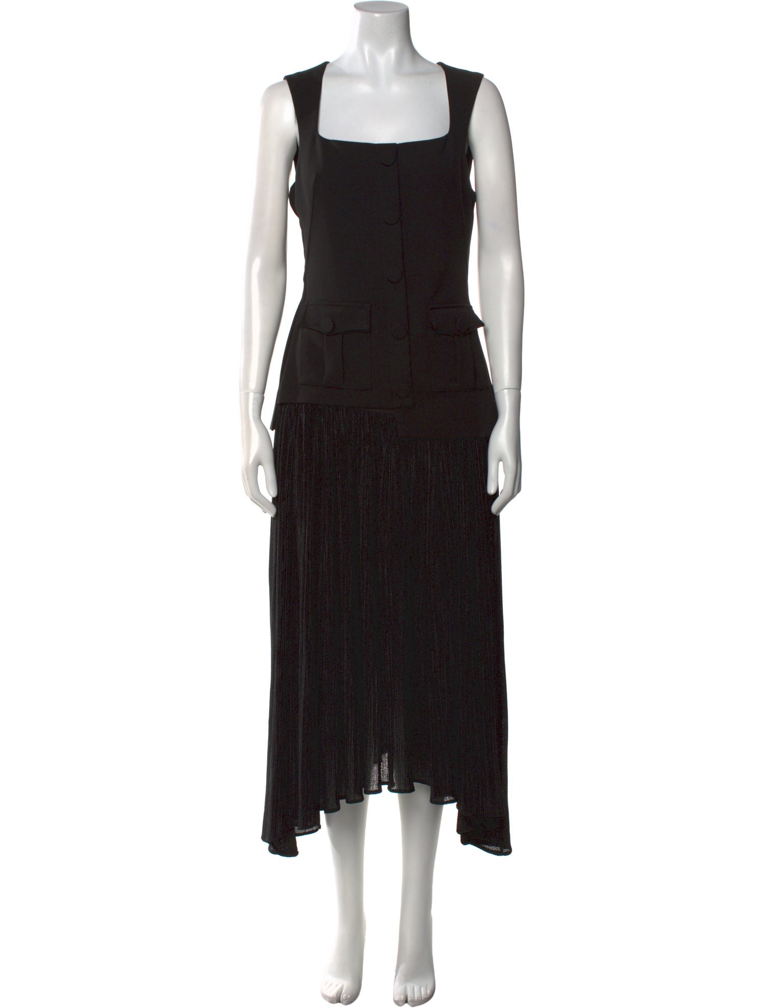 Black Halo Square Neckline Long Dress