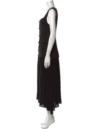 Black Halo Square Neckline Long Dress