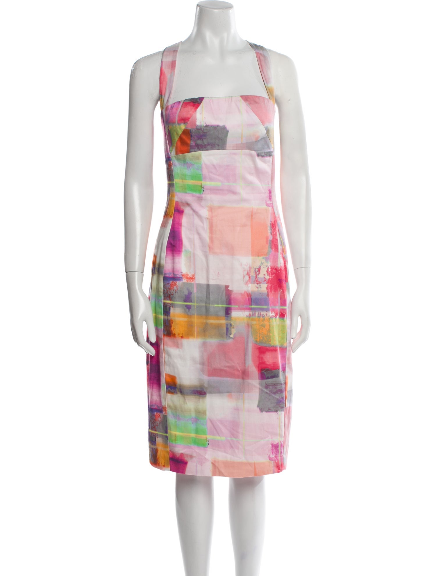 Black Halo Printed Midi Length Dress