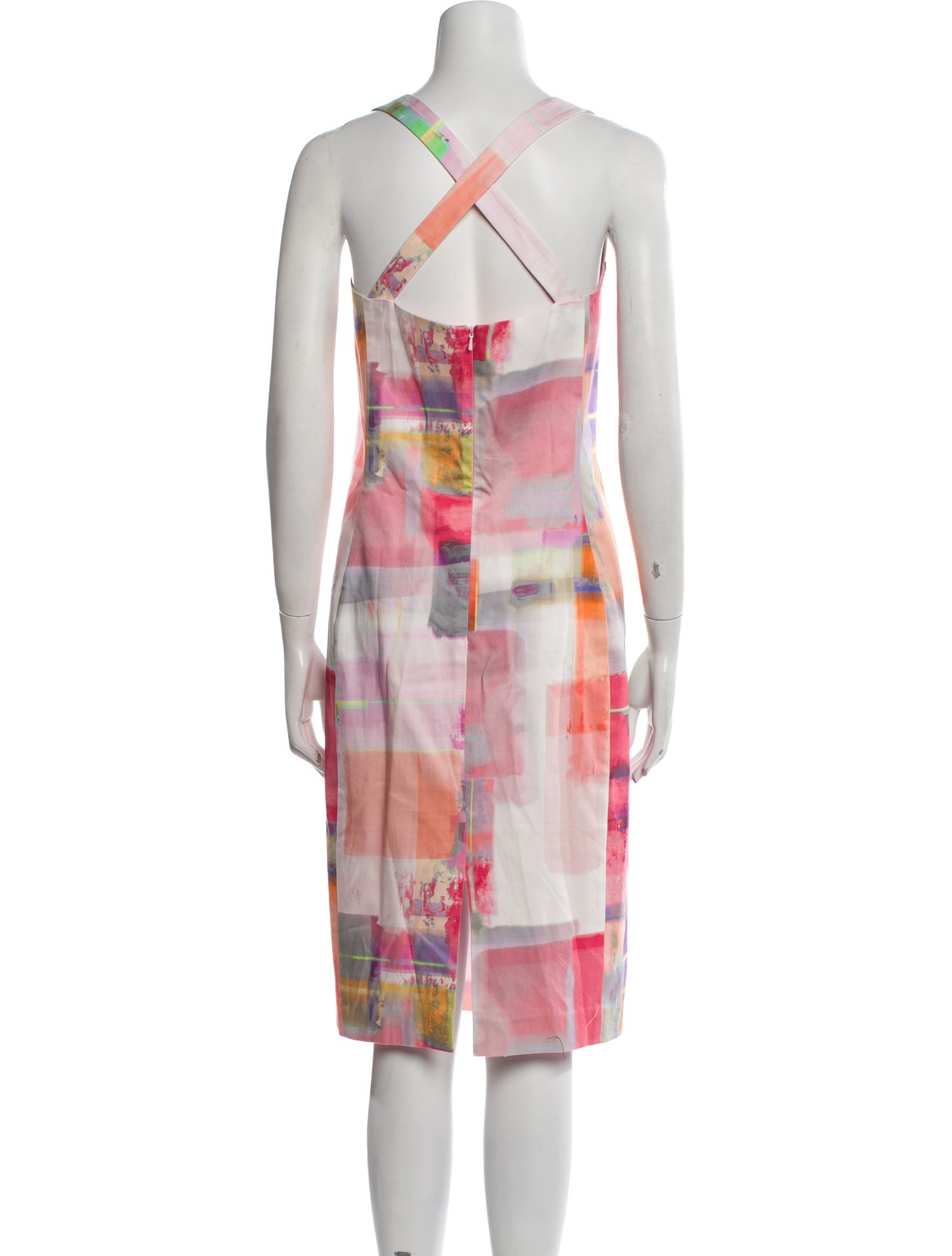 Black Halo Printed Midi Length Dress