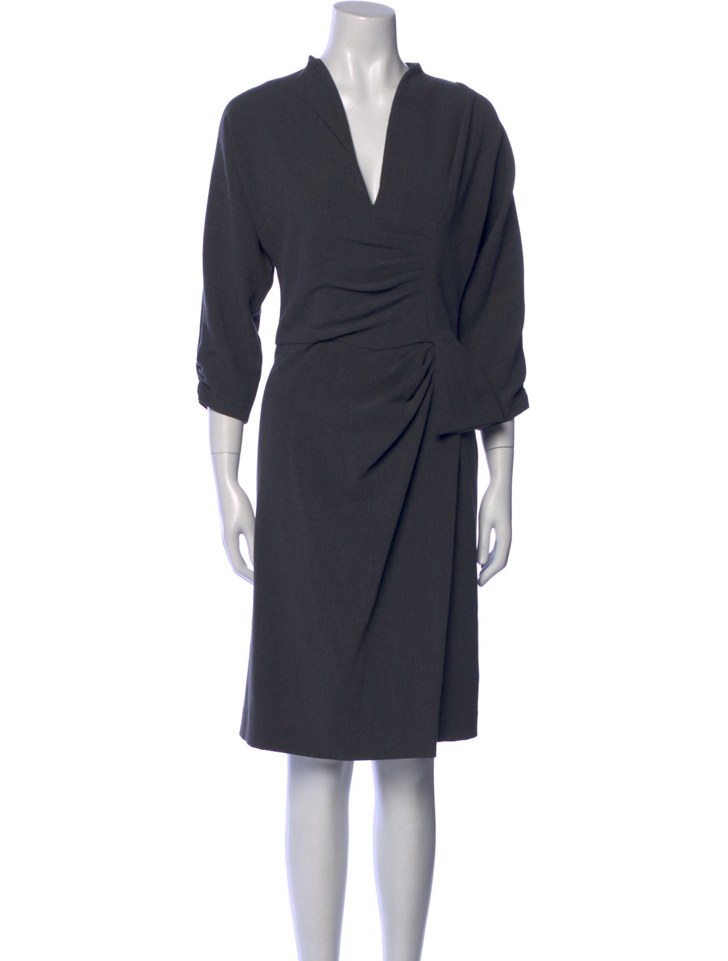 Black Halo V-Neck Knee-Length Dress