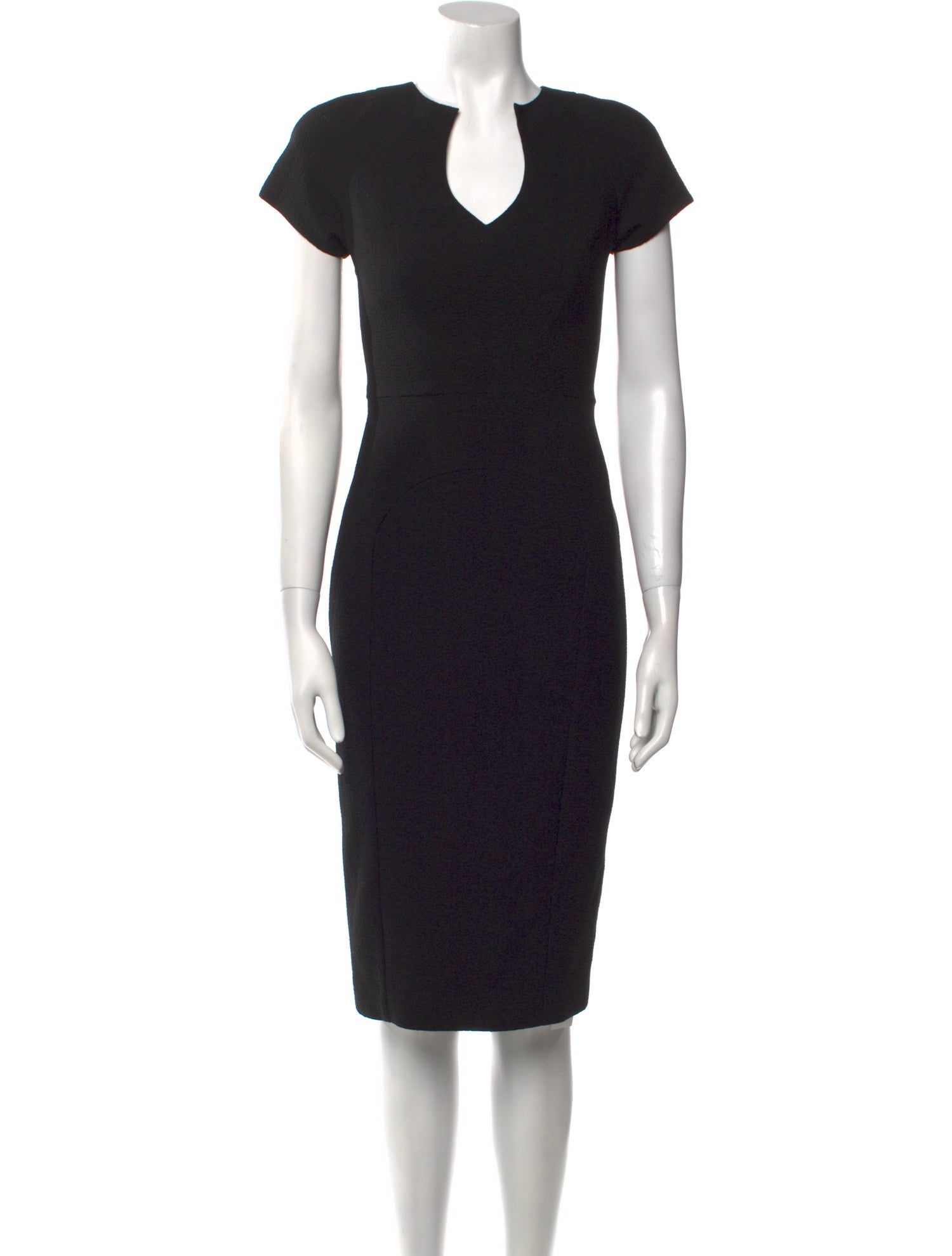 Black Halo V-Neck Knee-Length Dress