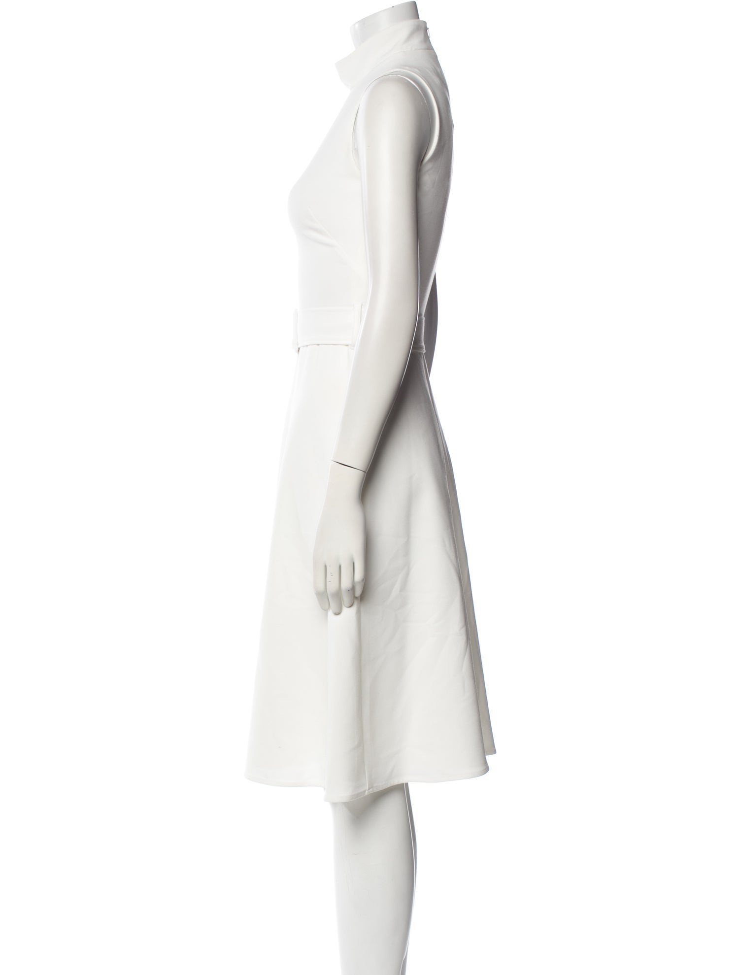 Black Halo Mock Neck Knee-Length Dress