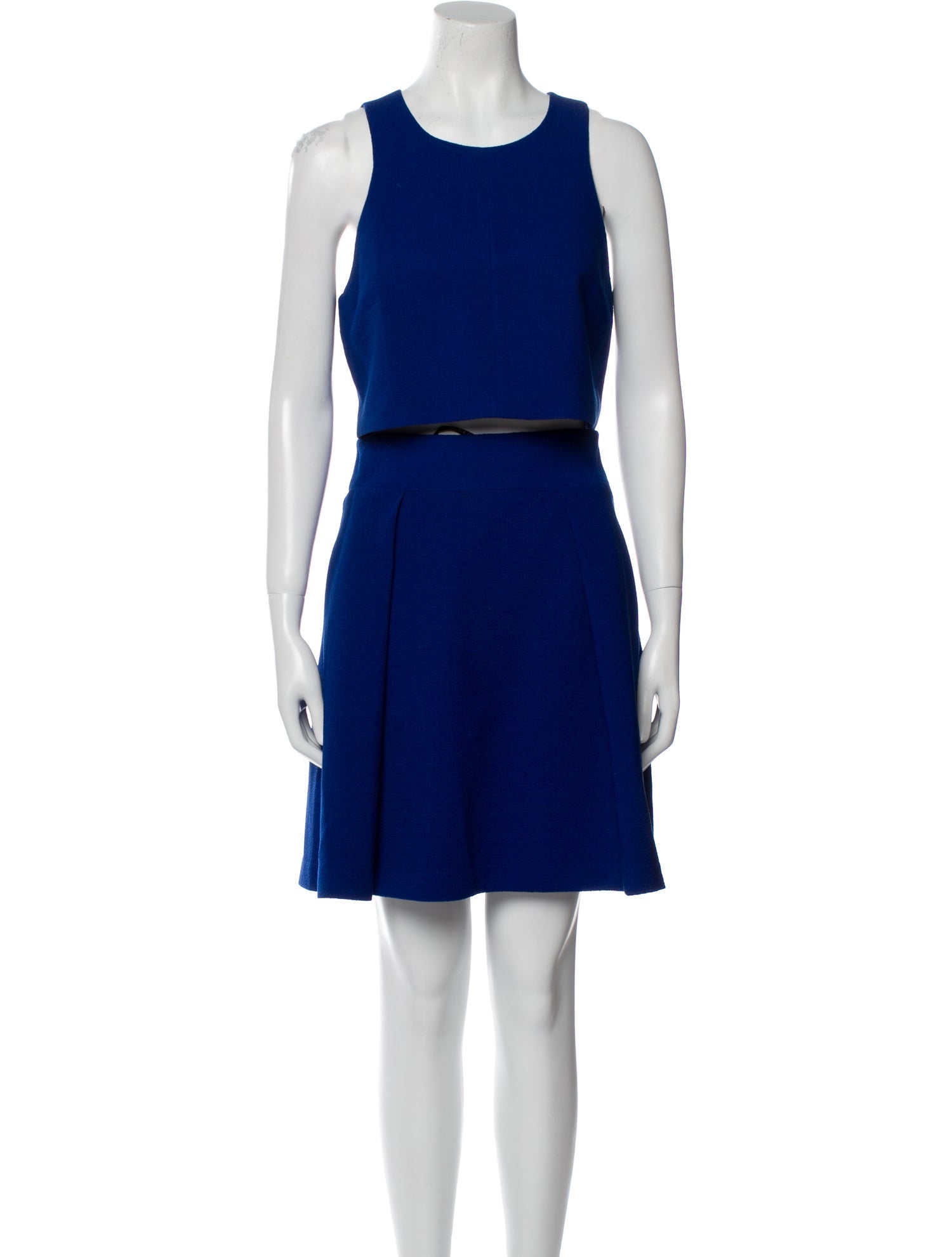 Black Halo Pleated Accents Skirt Set