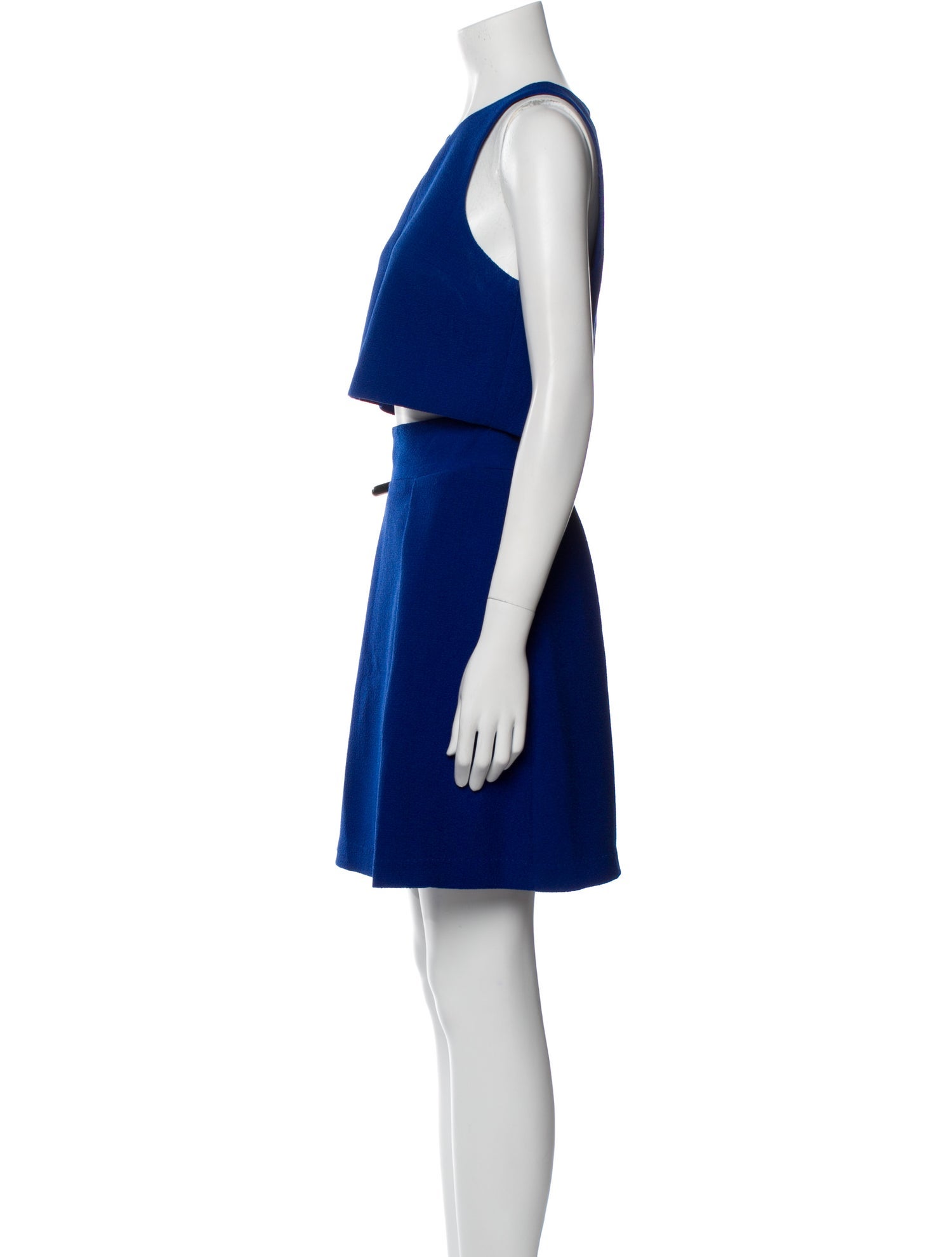 Black Halo Pleated Accents Skirt Set