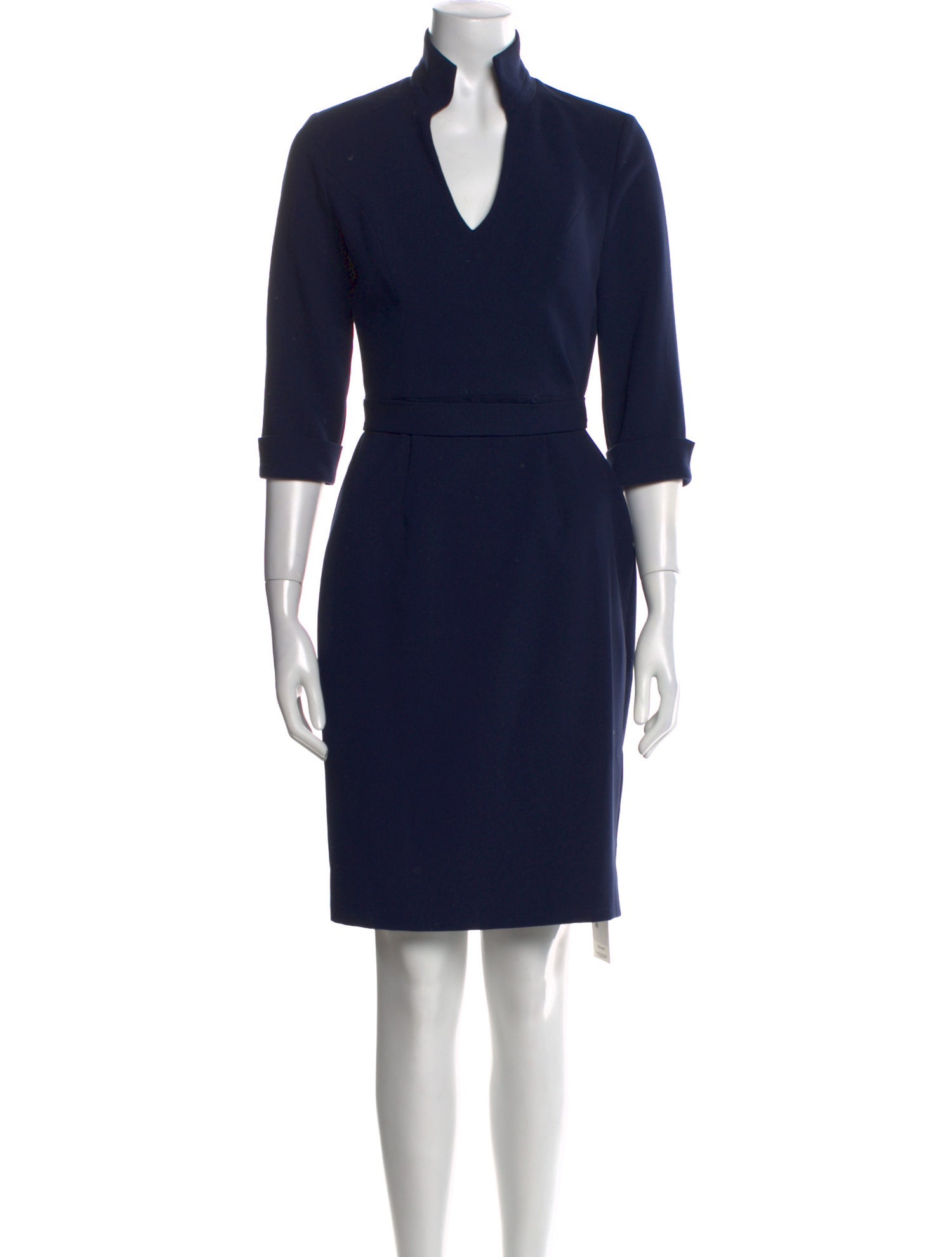 Black Halo V-Neck Knee-Length Dress