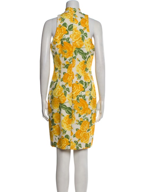 Black Halo Floral Print Knee-Length Dress