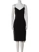 Black Halo V-Neck Knee-Length Dress