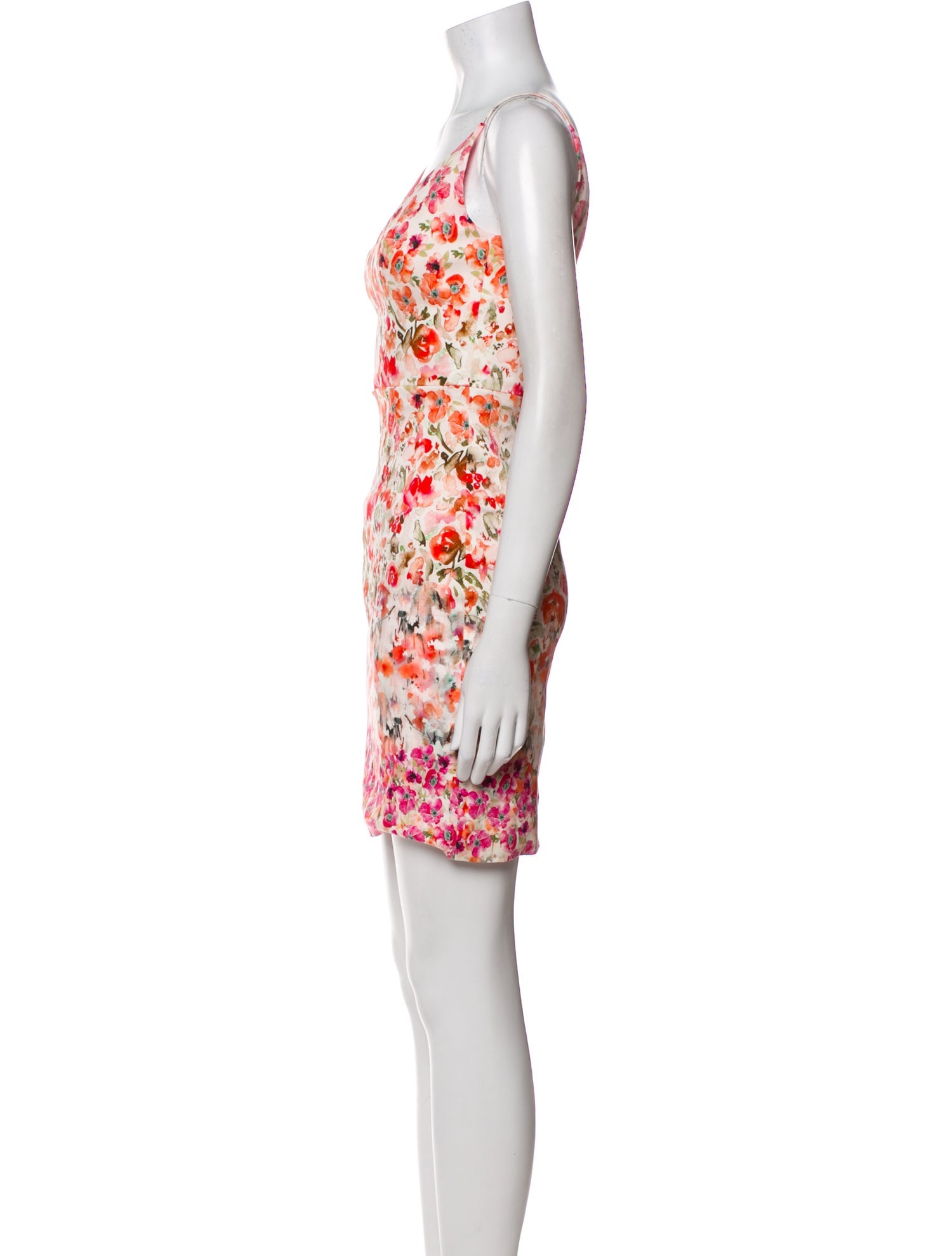 Black Halo Floral Print Mini Dress