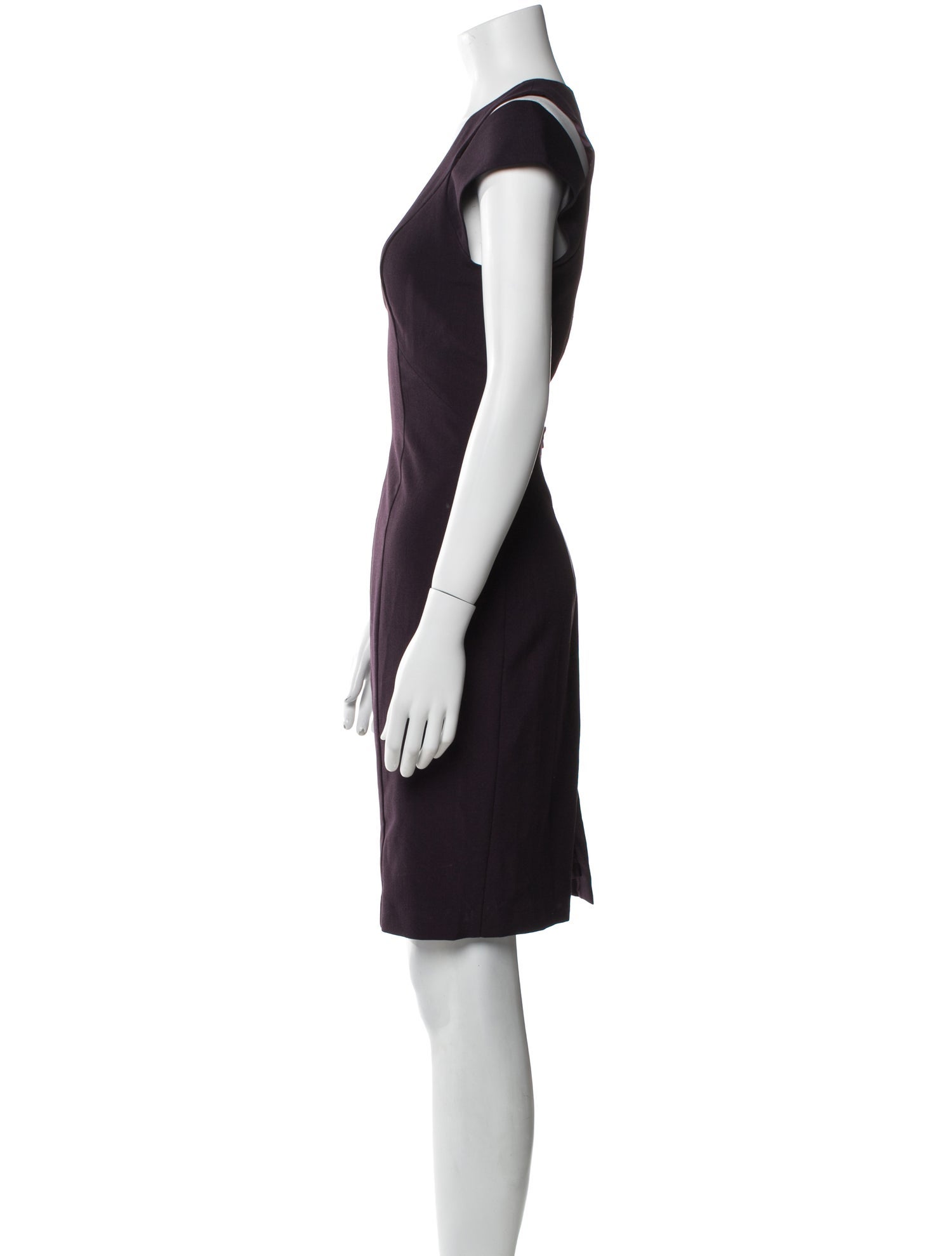 Black Halo V-Neck Knee-Length Dress