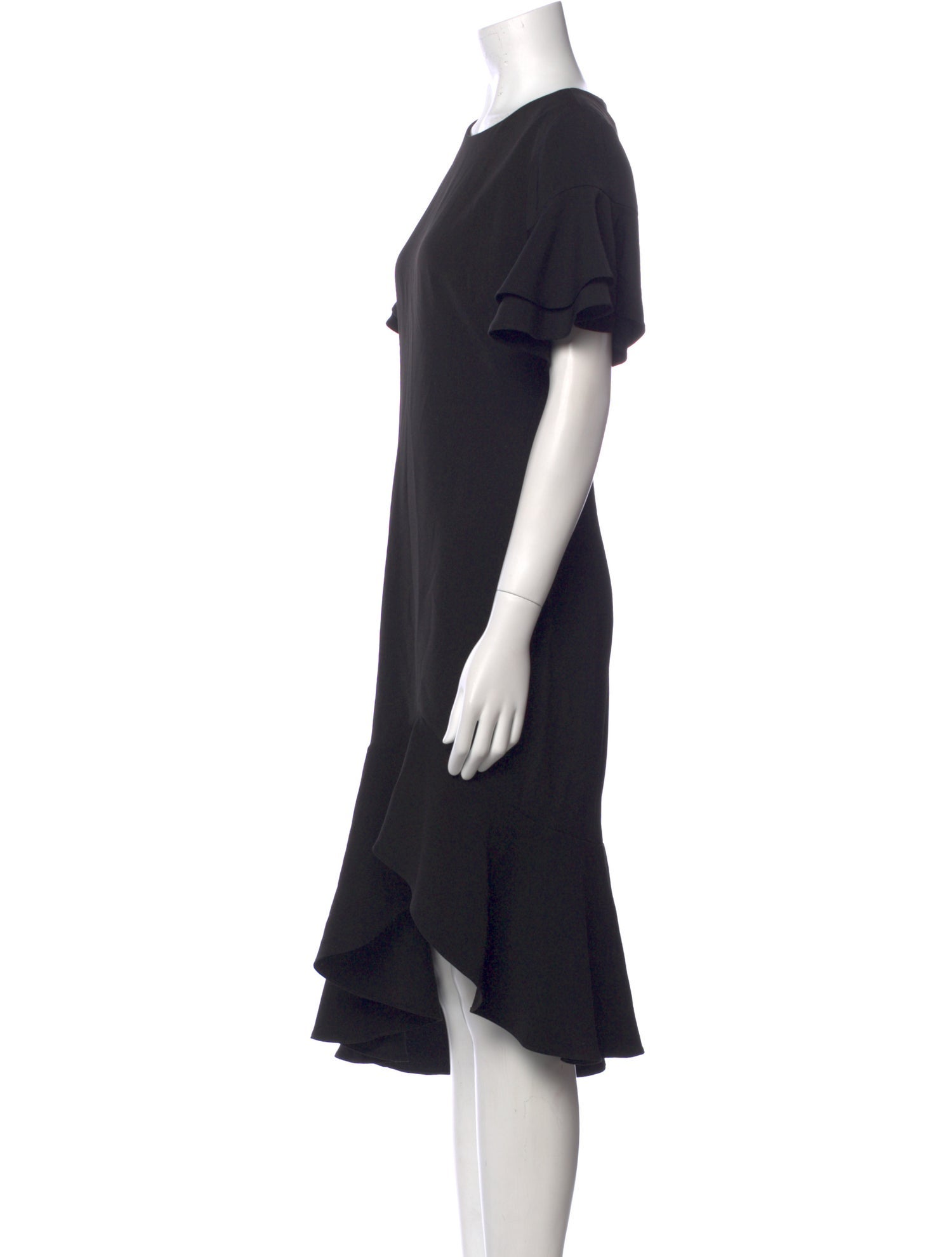 Black Halo Crew Neck Midi Length Dress