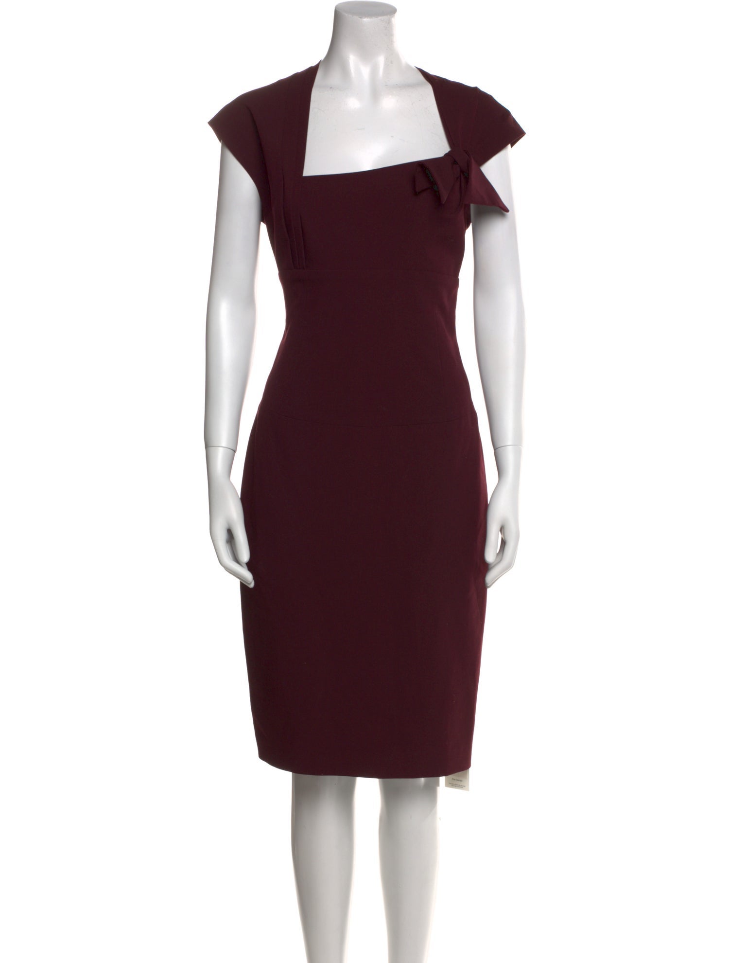 Black Halo Square Neckline Midi Length Dress