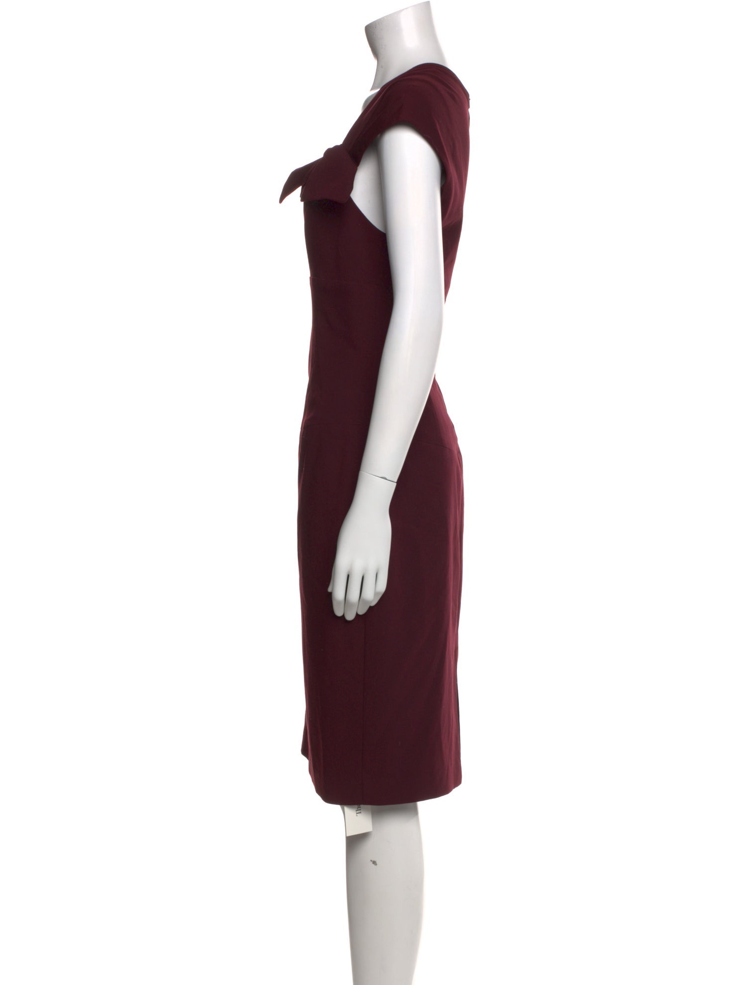 Black Halo Square Neckline Midi Length Dress