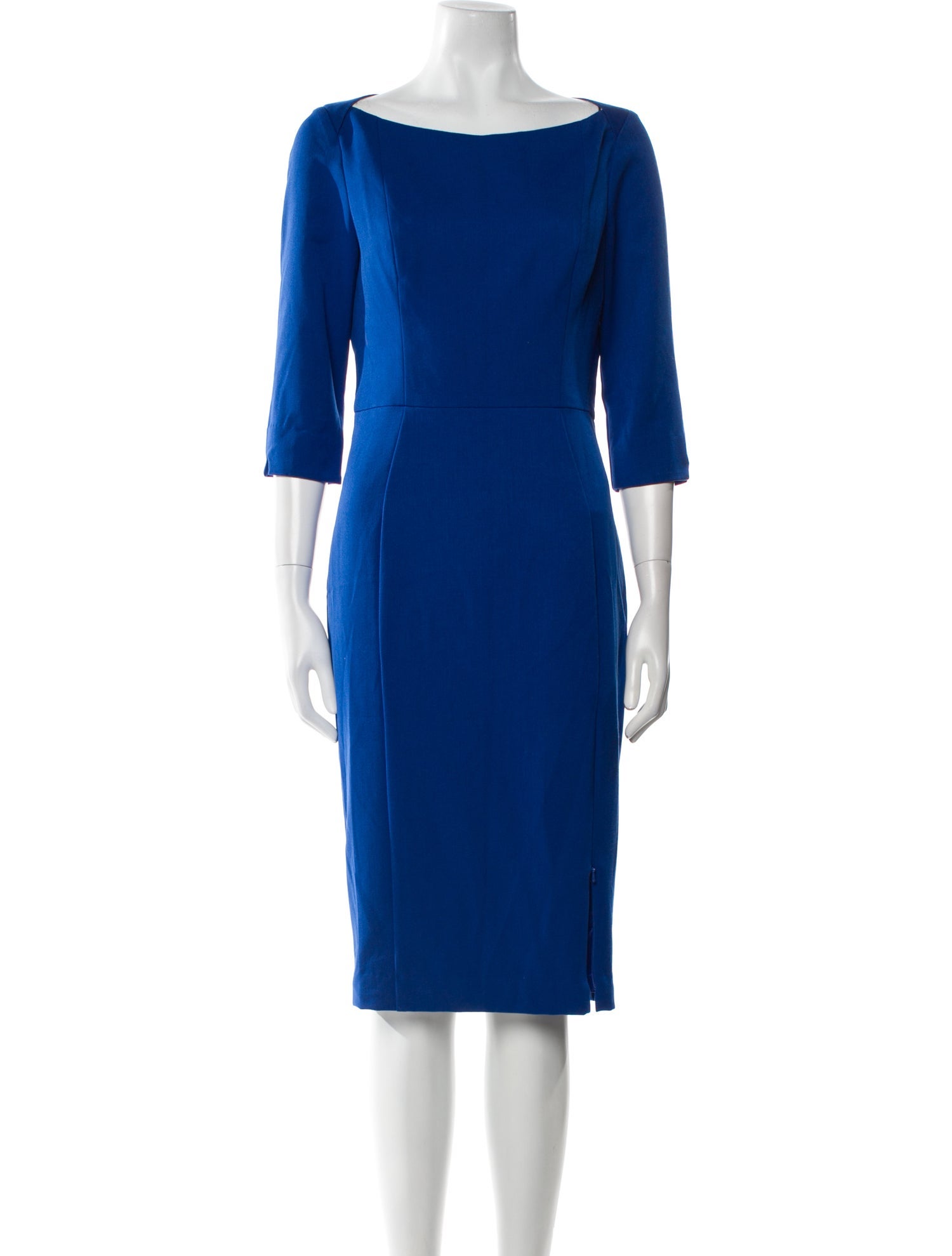 Black Halo Bateau Neckline Midi Length Dress