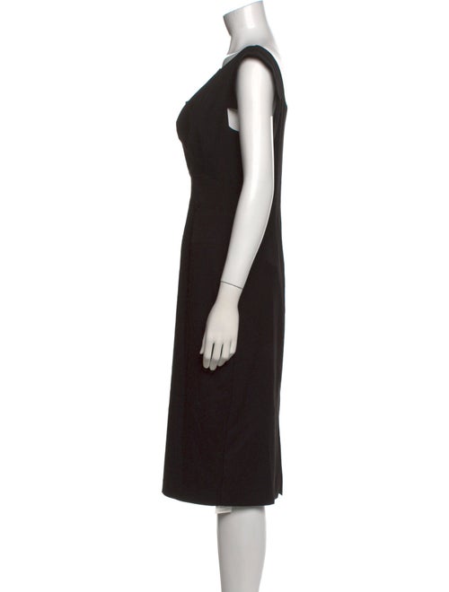 Black Halo V-Neck Midi Length Dress