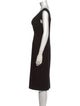 Black Halo V-Neck Midi Length Dress