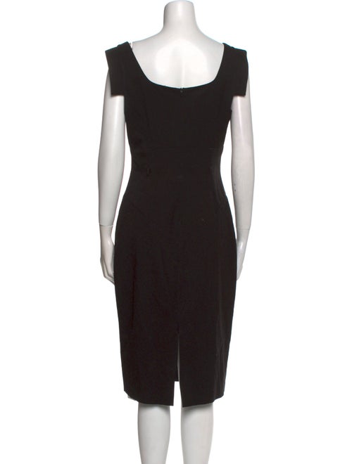 Black Halo V-Neck Midi Length Dress