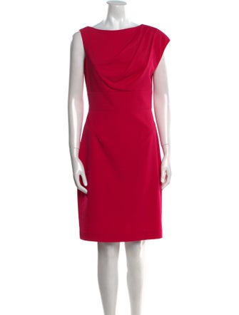 Black Halo Bateau Neckline Mini Dress