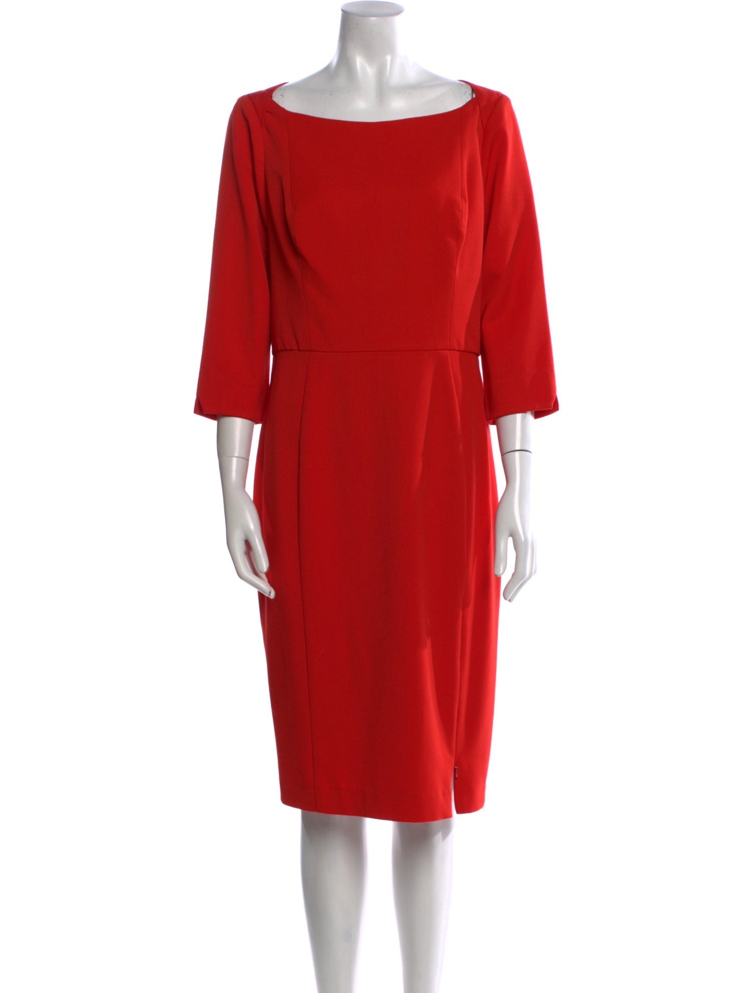 Black Halo Bateau Neckline Midi Length Dress