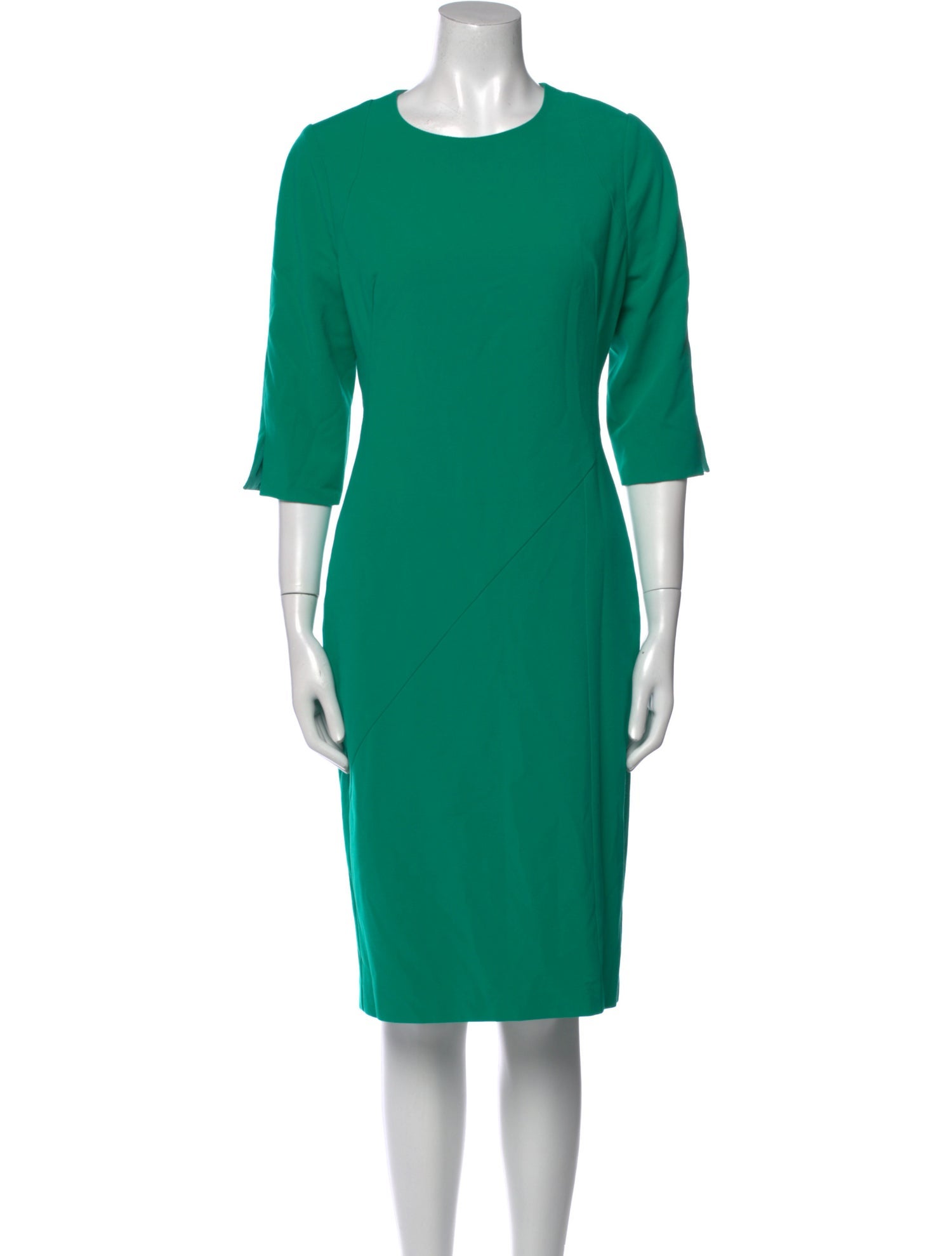 Black Halo Crew Neck Knee-Length Dress