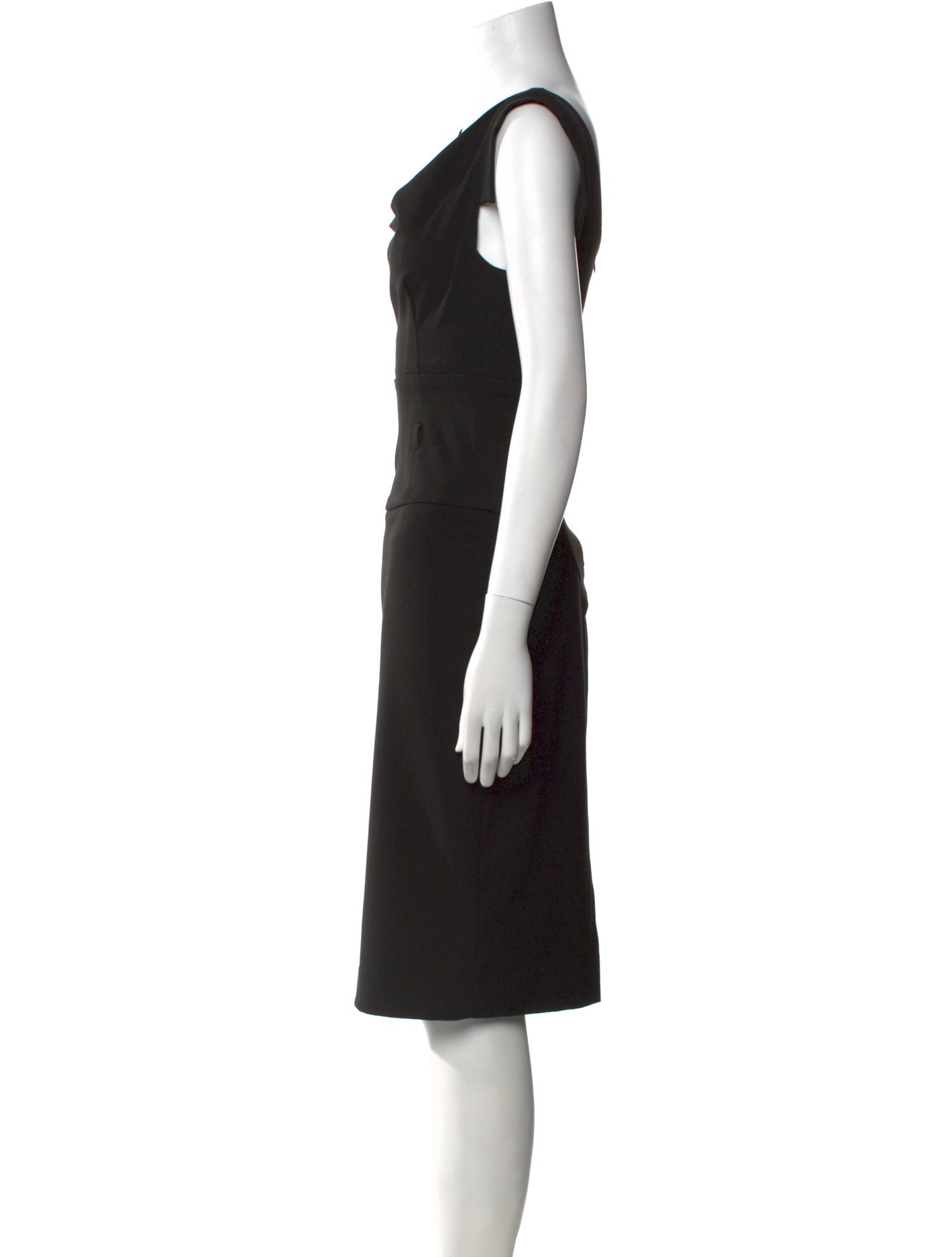 Black Halo Asymmetrical Knee-Length Dress