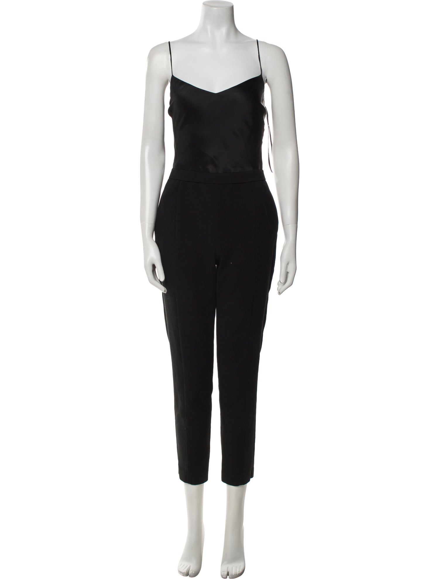 Black Halo Silk Square Neckline Jumpsuit
