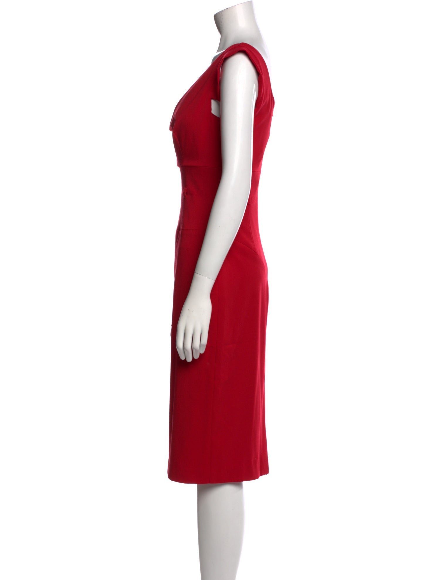 Black Halo Cowl Neck Midi Length Dress