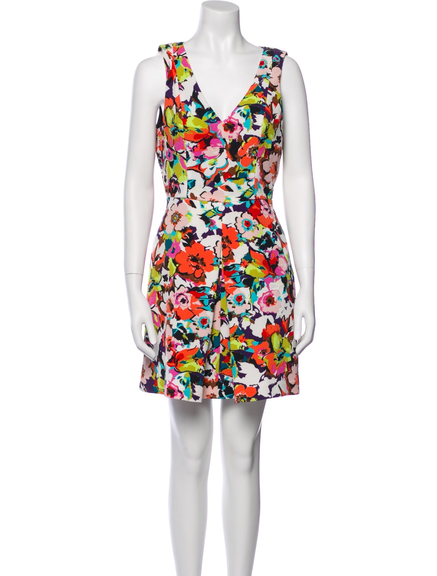 Black Halo Floral Print Mini Dress