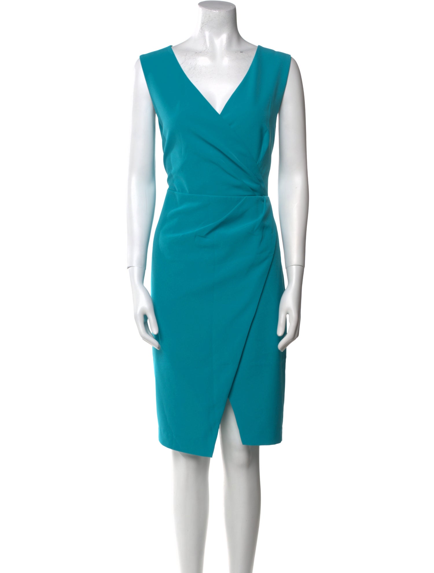 Black Halo V-Neck Knee-Length Dress