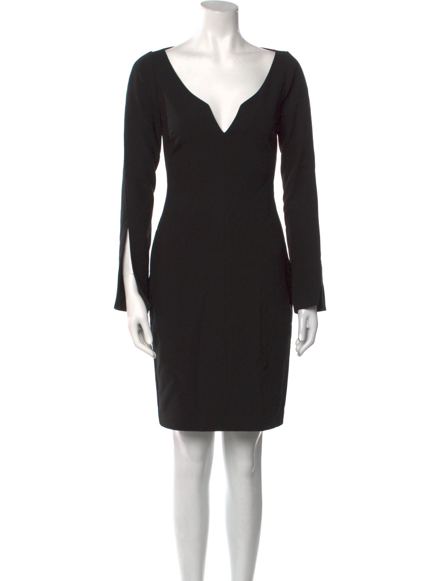 Black Halo V-Neck Knee-Length Dress