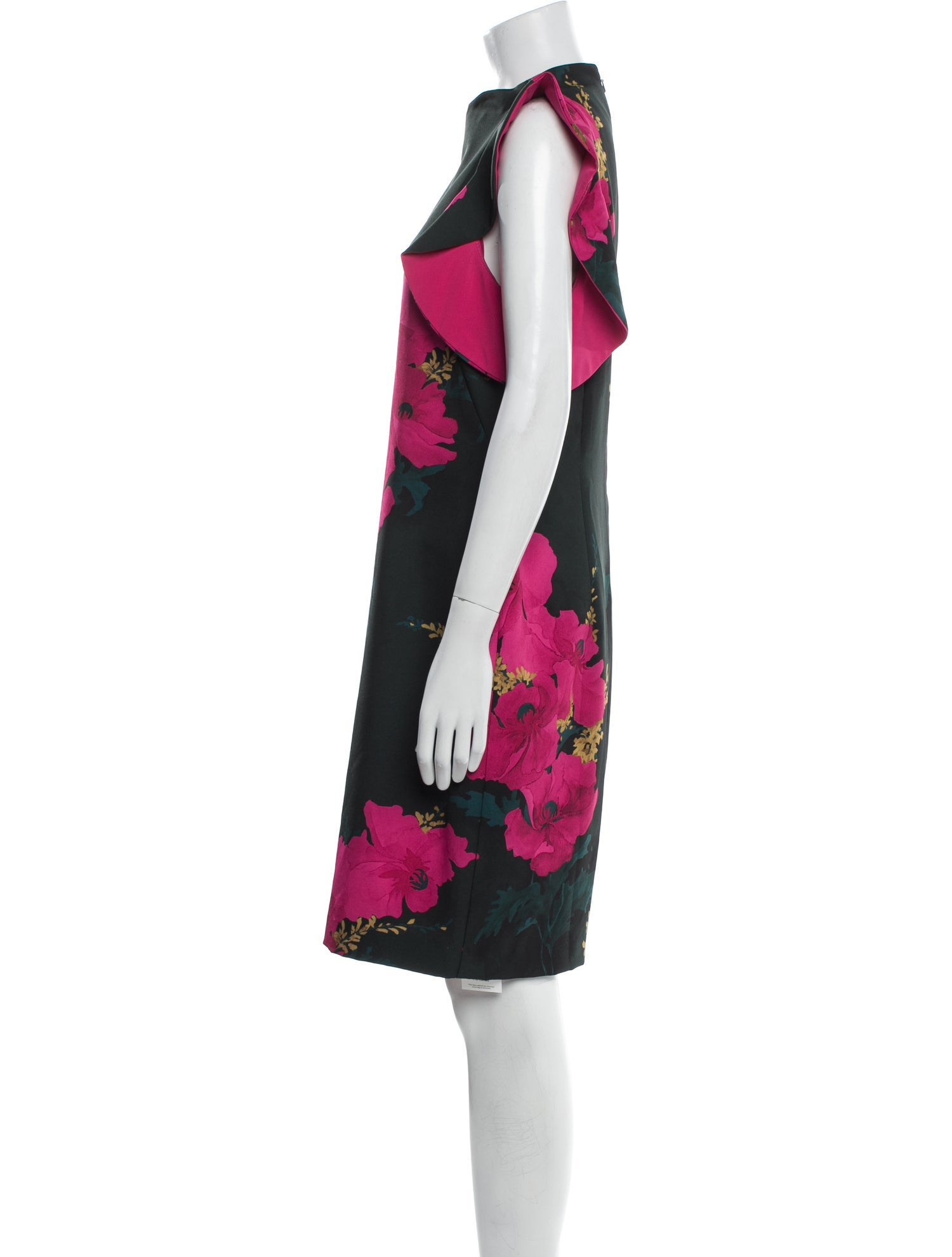 Black Halo Floral Print Knee-Length Dress