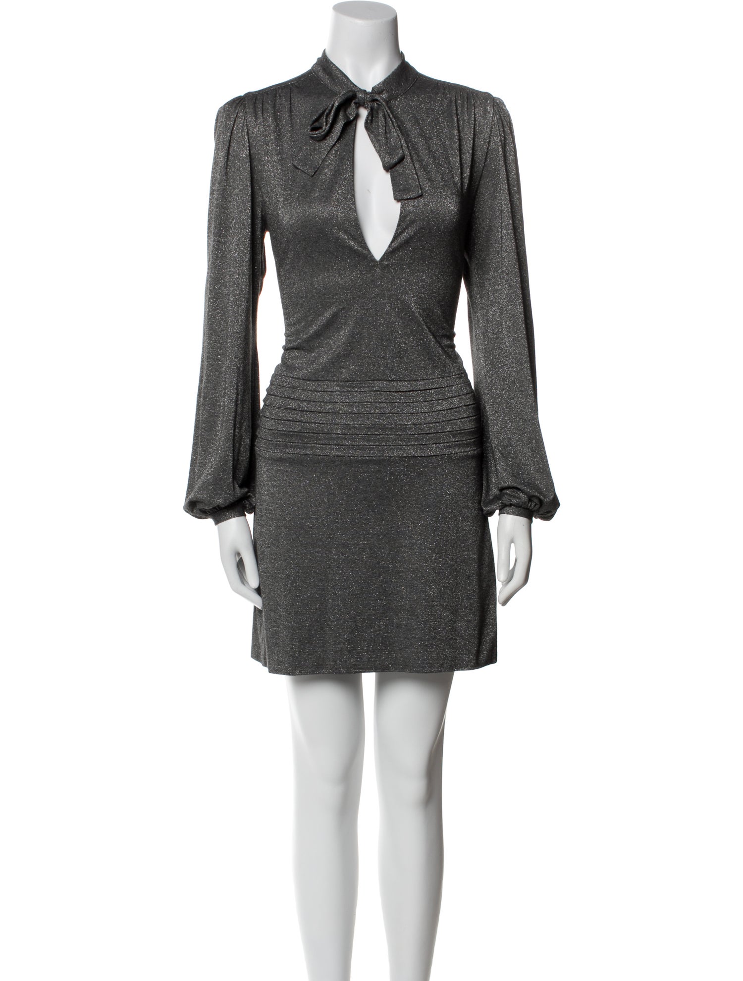 Black Halo V-Neck Mini Dress