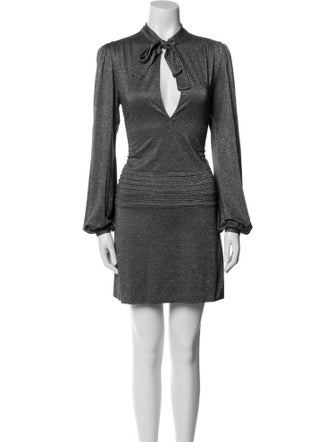 Black Halo V-Neck Mini Dress