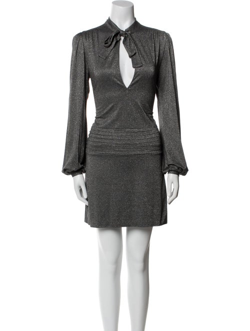 Black Halo V-Neck Mini Dress