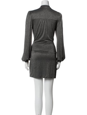 Black Halo V-Neck Mini Dress