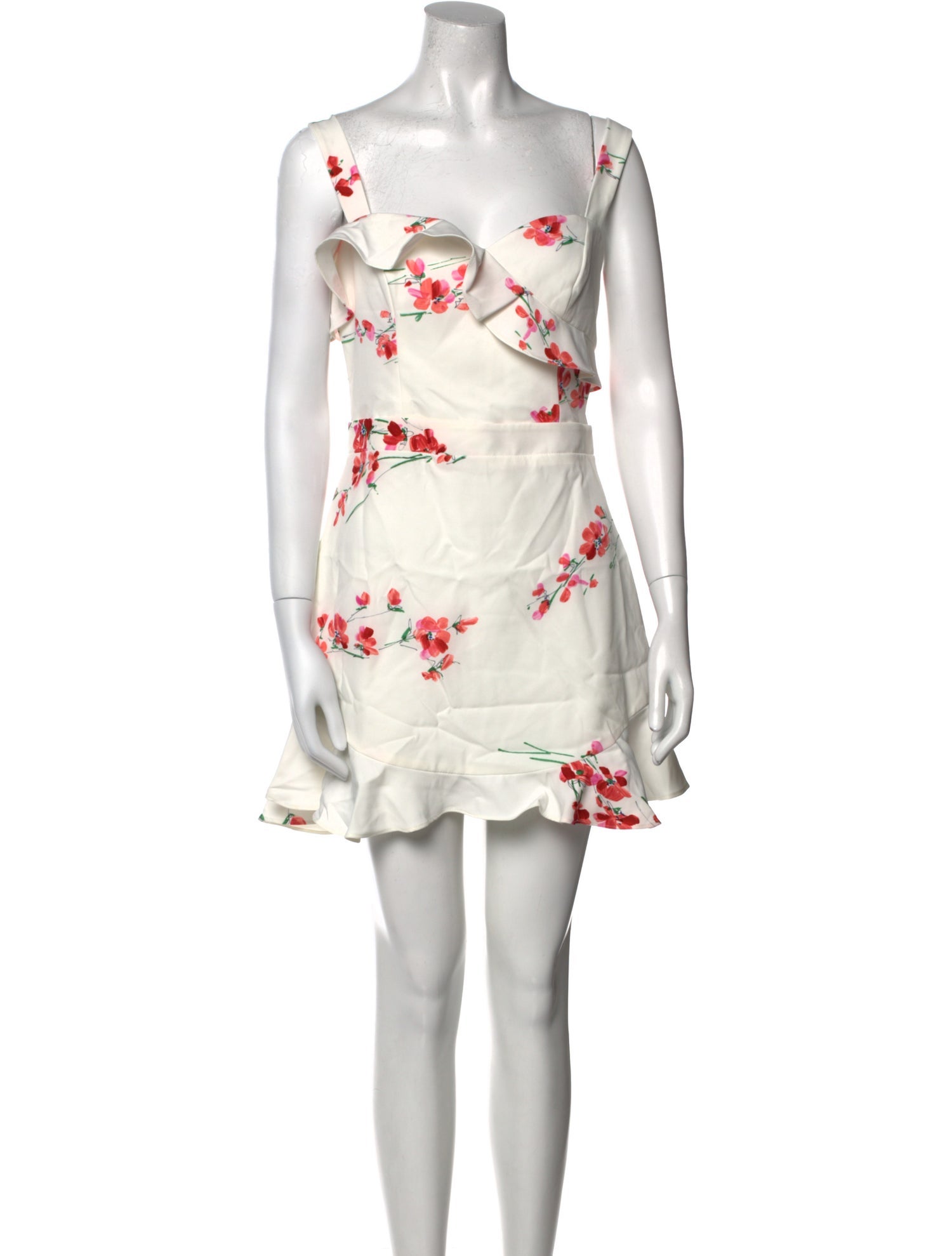 Black Halo Floral Print Mini Dress