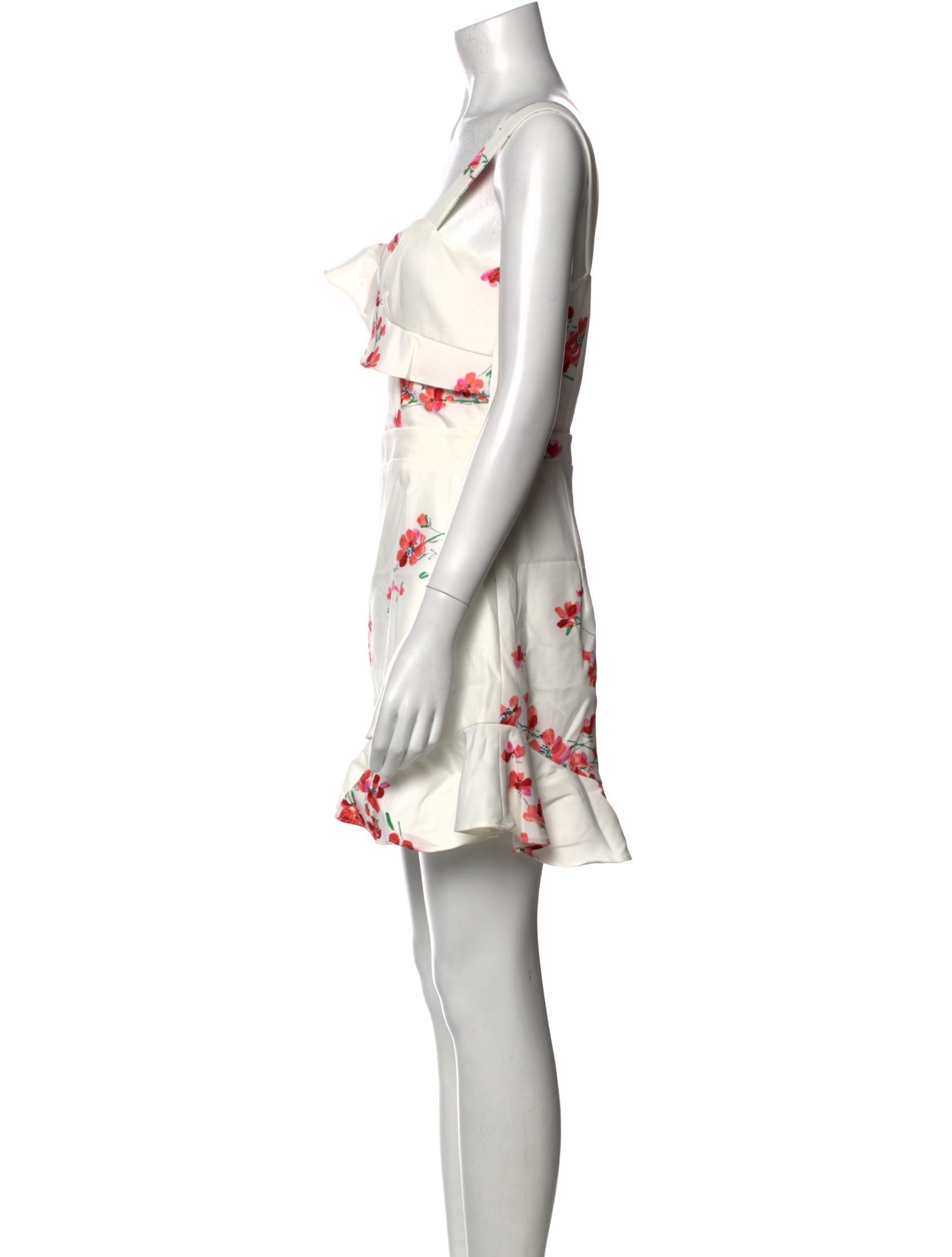 Black Halo Floral Print Mini Dress