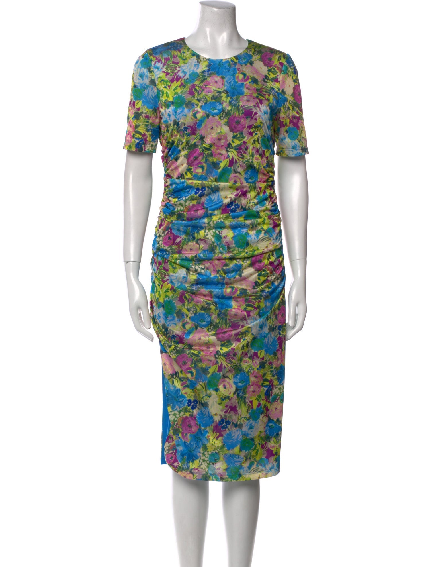 Black Halo Floral Print Midi Length Dress w/ Tags