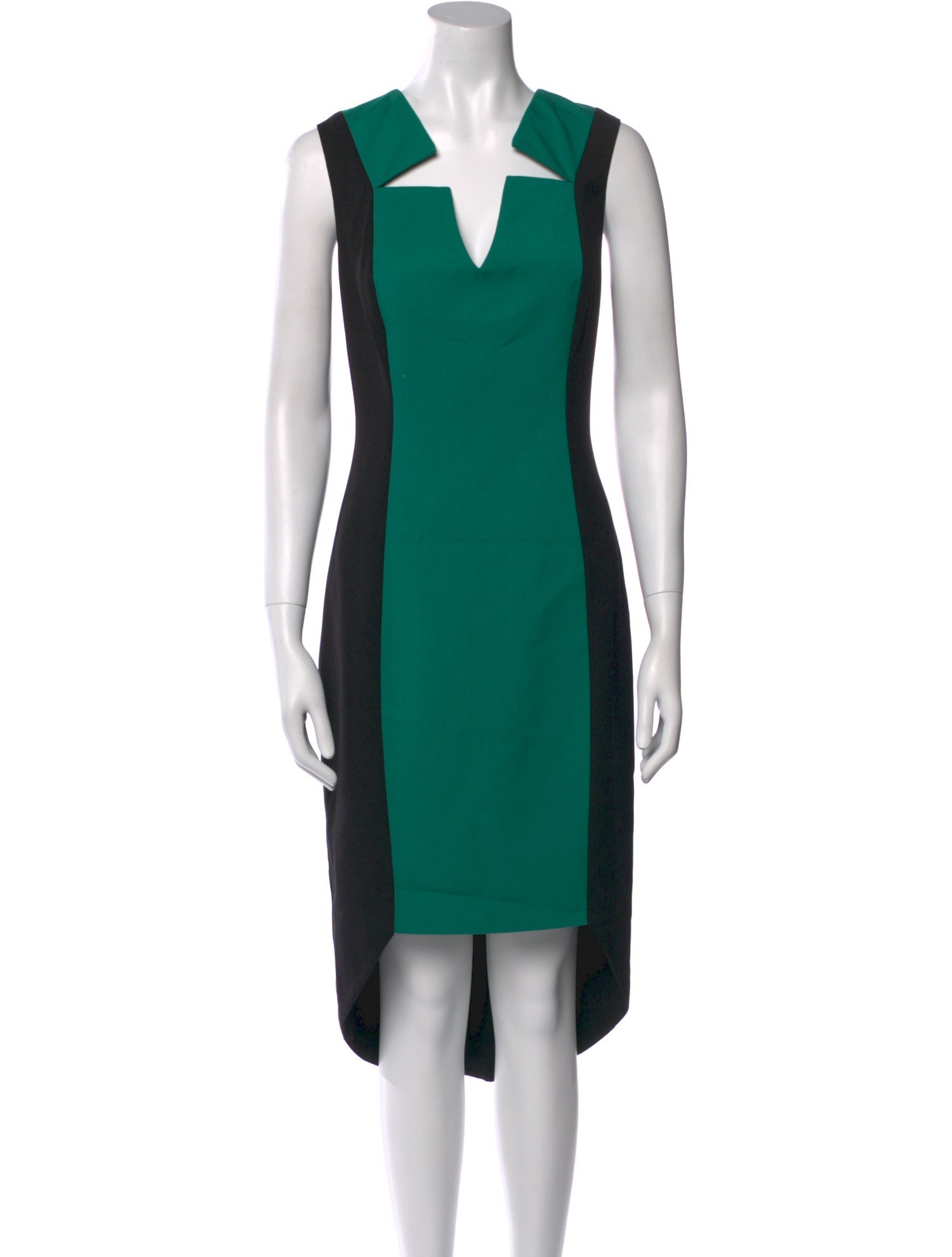 Black Halo Colorblock Pattern Midi Length Dress