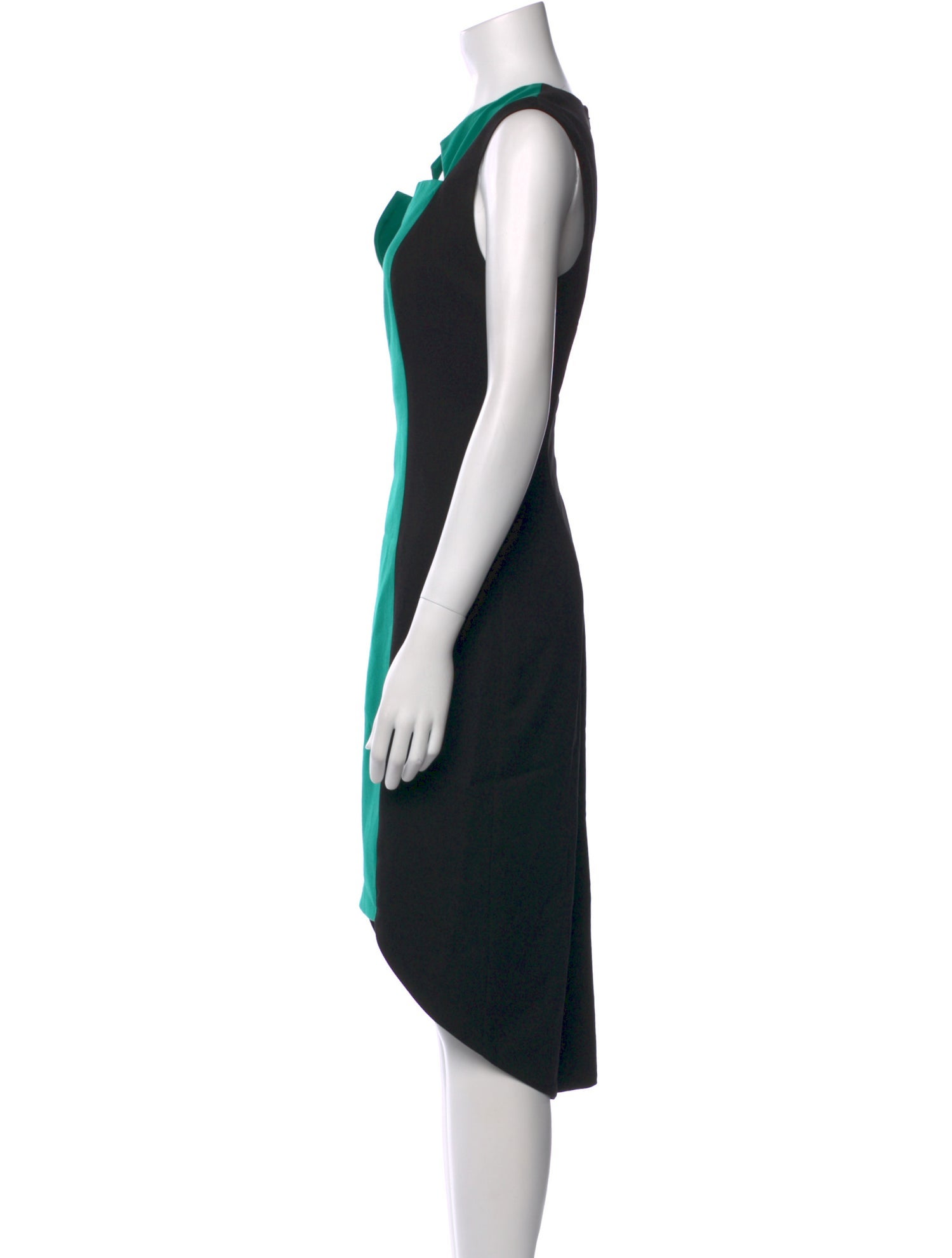 Black Halo Colorblock Pattern Midi Length Dress