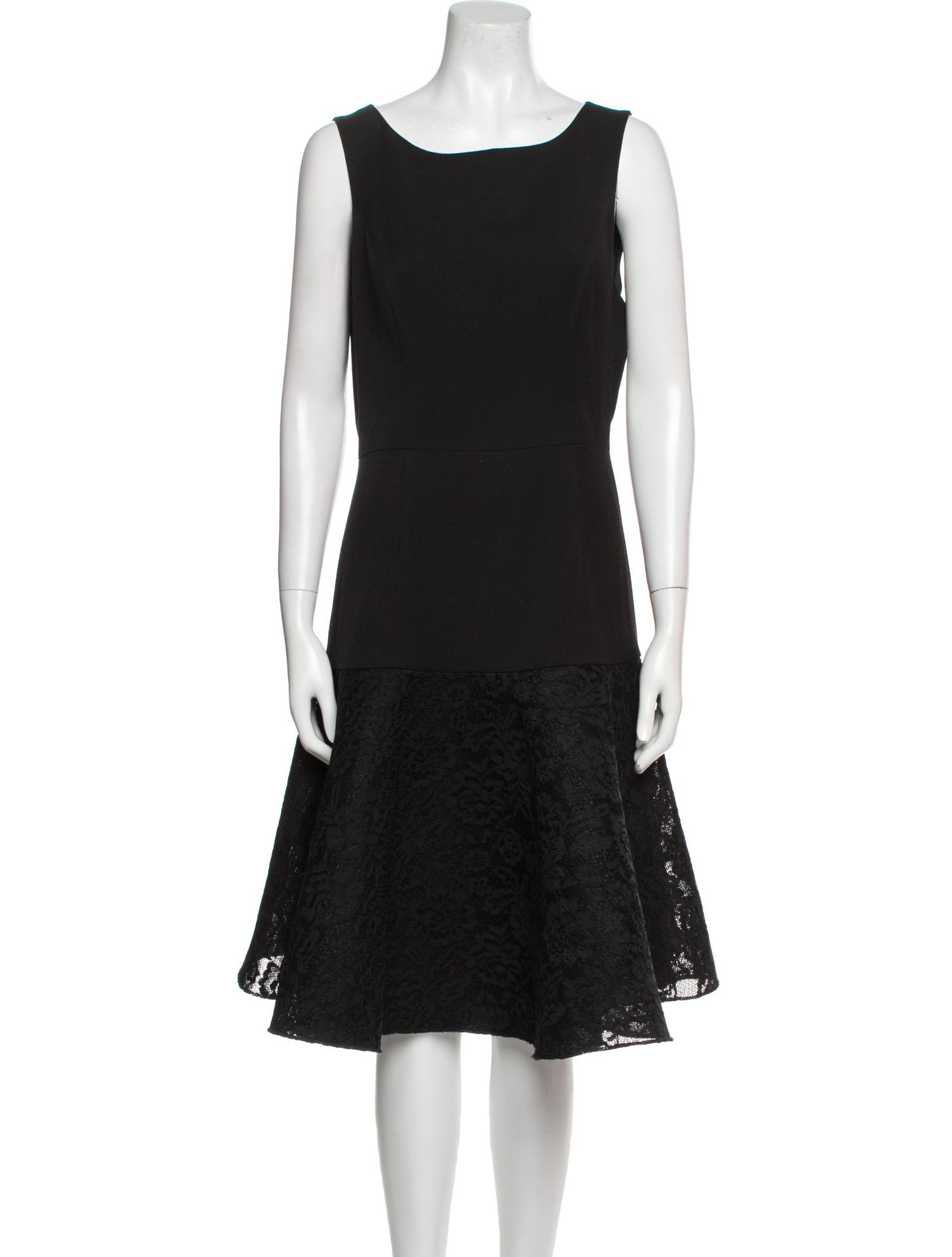 Black Halo Bateau Neckline Midi Length Dress